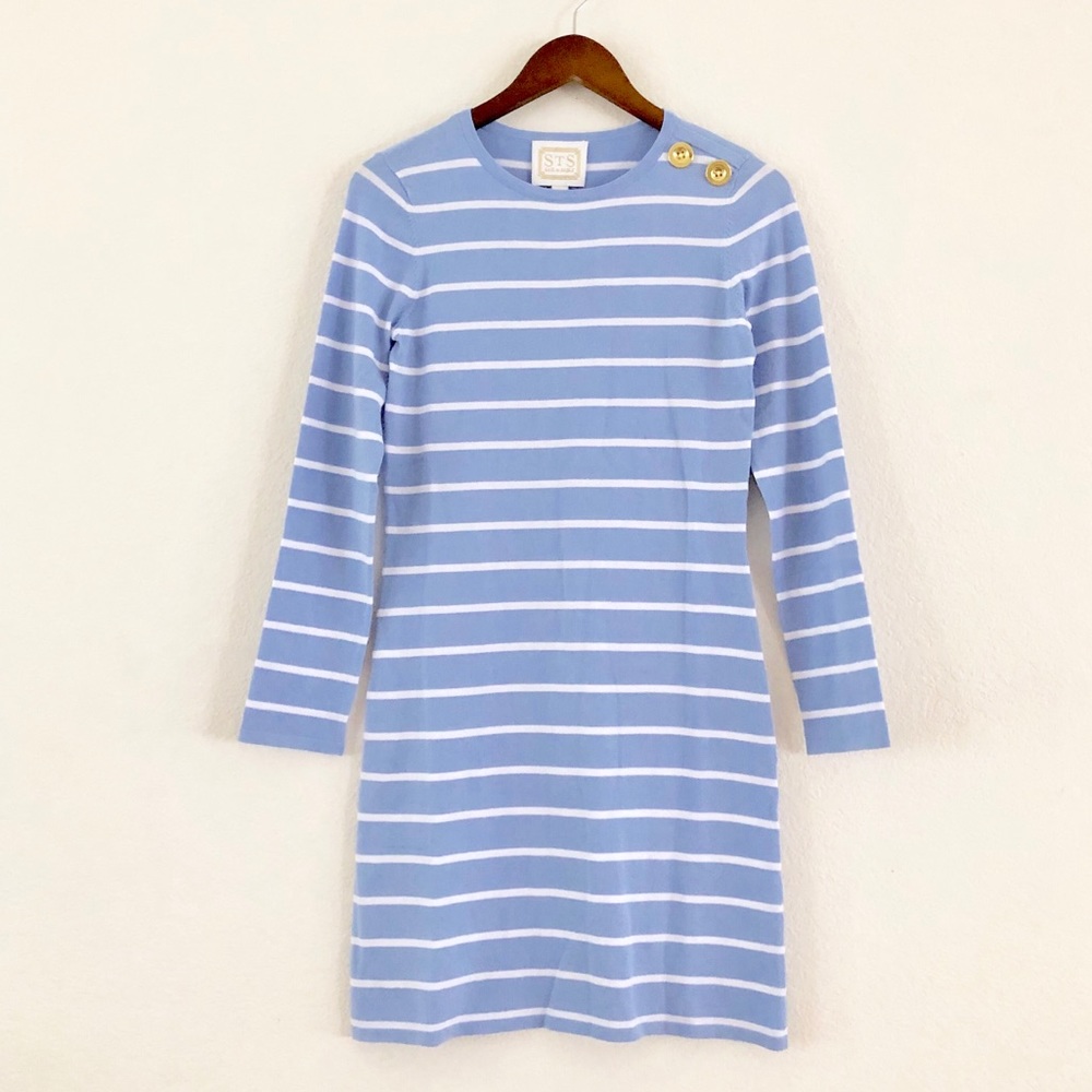 NWT Sail To Sable STS Striped Cotton Sweater Dress - Picture 4 of 8